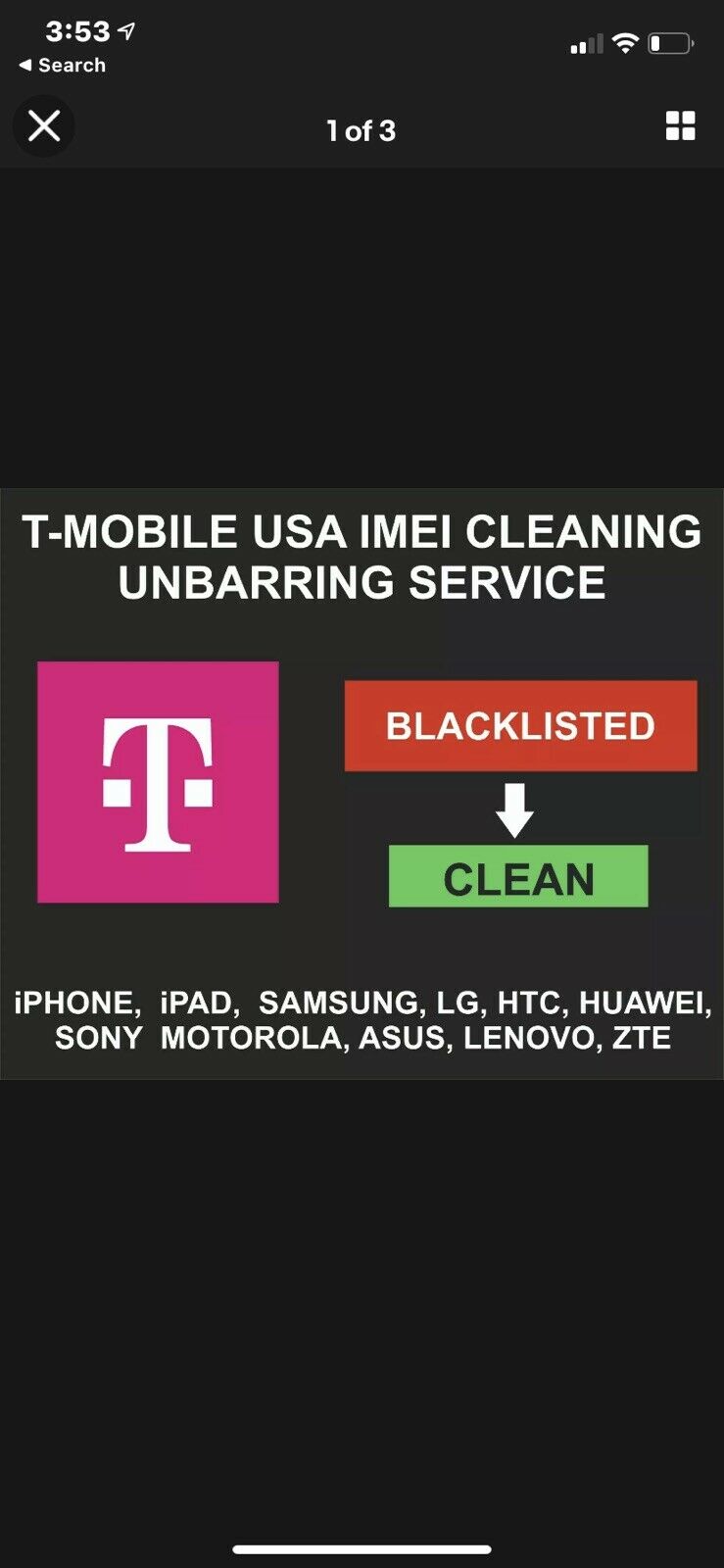 T-mobile Usa Unbarring, Cleaning Service, Iphone, Samsung, Lg, Alcatel, Sony