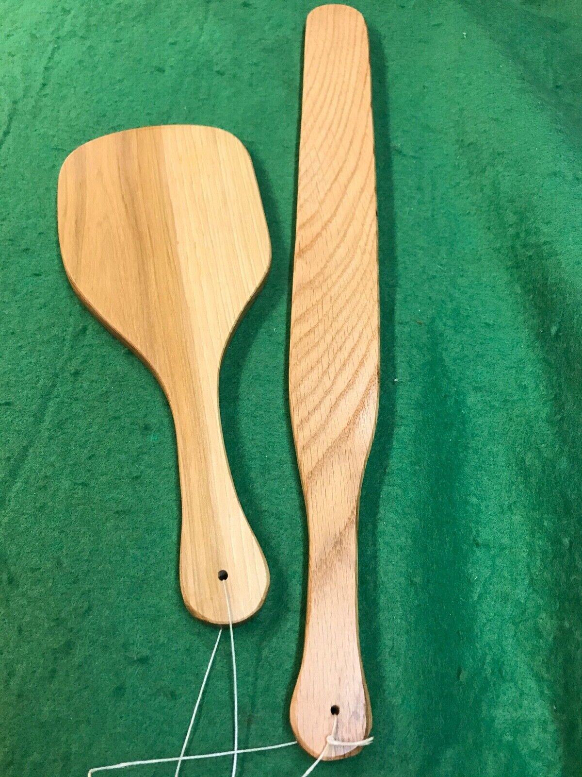 Brat Tamer Spanking Paddle Set Made Of Hickory And Oak Hardwood Brand  New