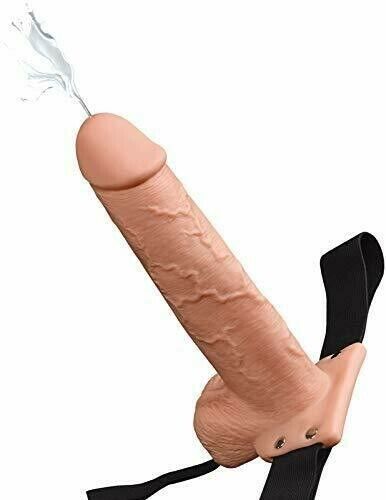Pipedream Products Fetish Fantasy Series 9" Hollow Squirting Strap-on With Ba...