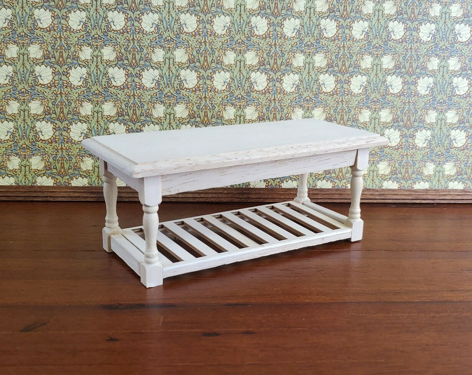 Dollhouse Miniature Unfinished Large Kitchen Island Prep Table 1:12 Scale