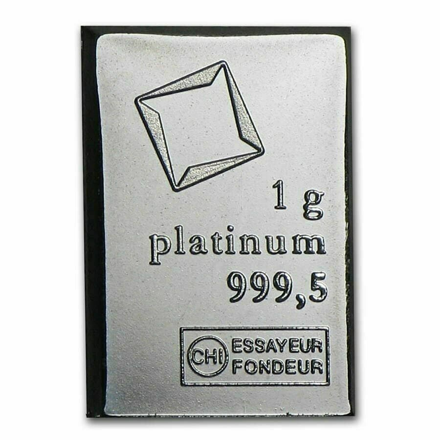 1 Gram Fine Platinum Bar 9995 Pure Fine Bullion Valcambi From Combibar Sheet